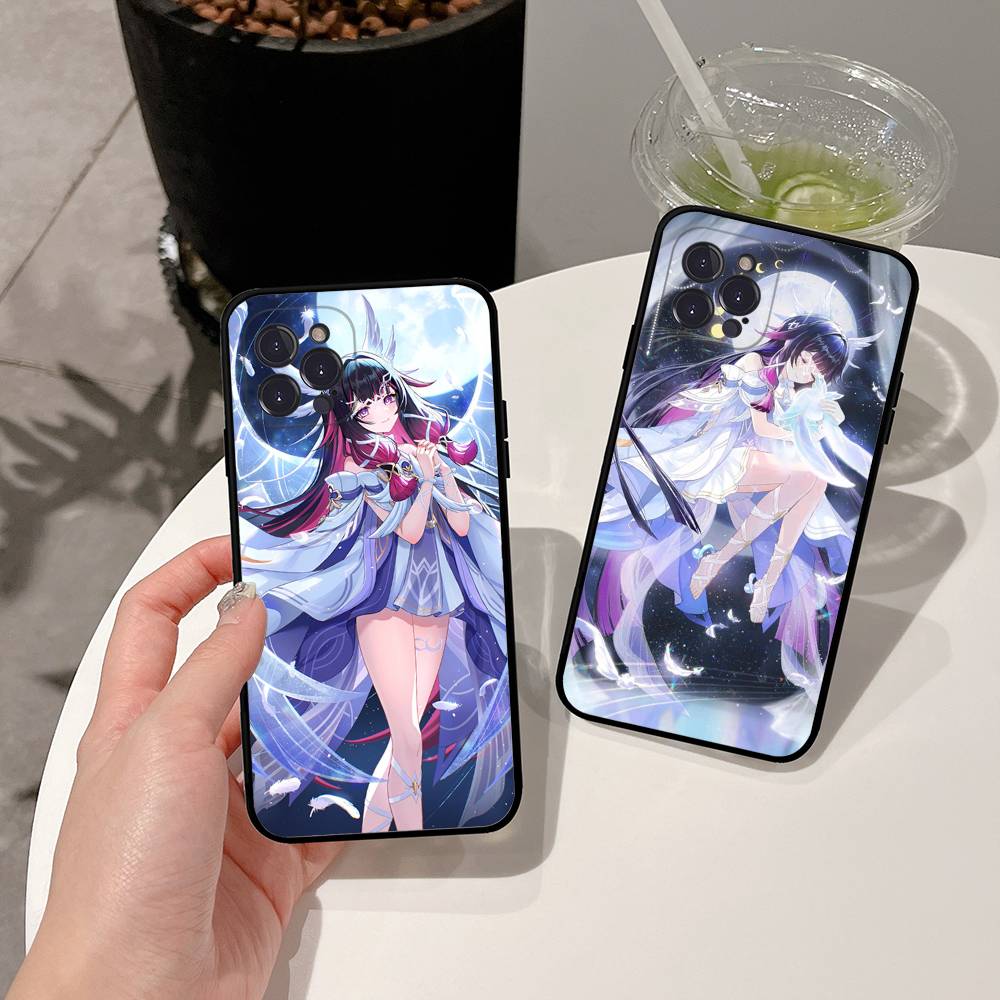 Чехол для телефона Genshin Impact Коломбина Для IPhone 14 Plus 13 Mini 11 16 15 17 Pro Max Защита Ударопрочный