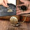 Vintage Bronze/Grey Black Pocket Watch Case with Mini Entertainment Dices Pocket Chain Birthday Gifts