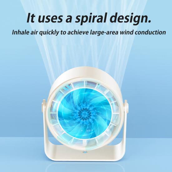 Table Fan Personal Air Conditioner 100 Speeds Strong Airflow Ultra Quiet Digital Display Rechargeable Wall-Mounted Desk Fan