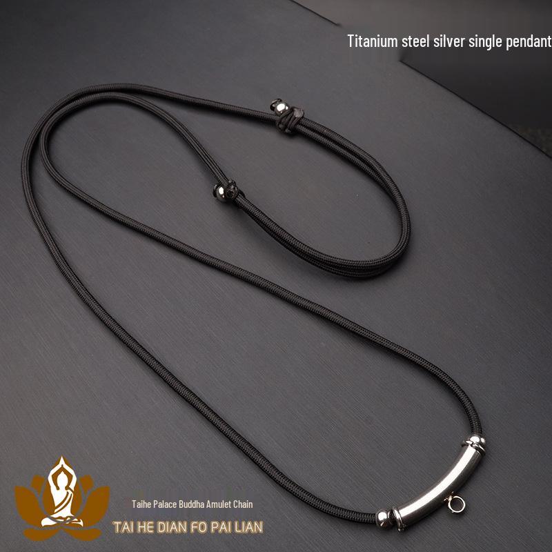 Ожерелье с тайским амулетом Будды - Гипоаллергенная нержавеющая сталь с позолоченной застежкой-трубкой