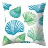 Watercolor Teal Seashell Throw Pillow Covers, Coastal Shell Print Cushion Cases, Fresh Beach Home Decor For Bedroom Living Room