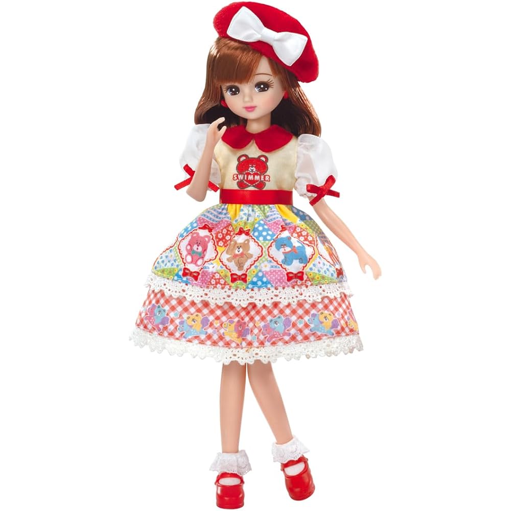 Takara Tomy Licca-chan Doll LD-16 Swimmer Outfit Dress-Up Toy for Kids Age 3 and Up