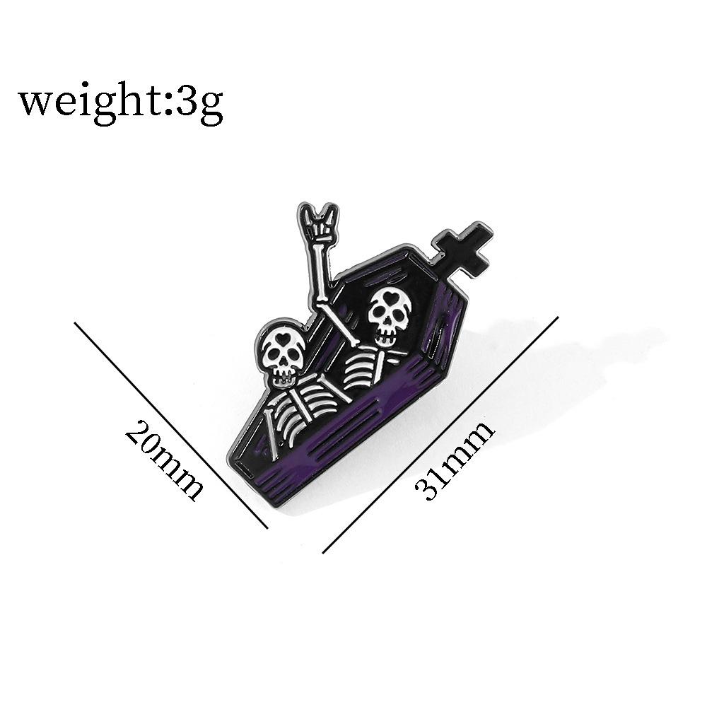 Хэллоуин Череп Фильм ужасов Кричащий Готический Металлический Значок для Мужчин и Женщин