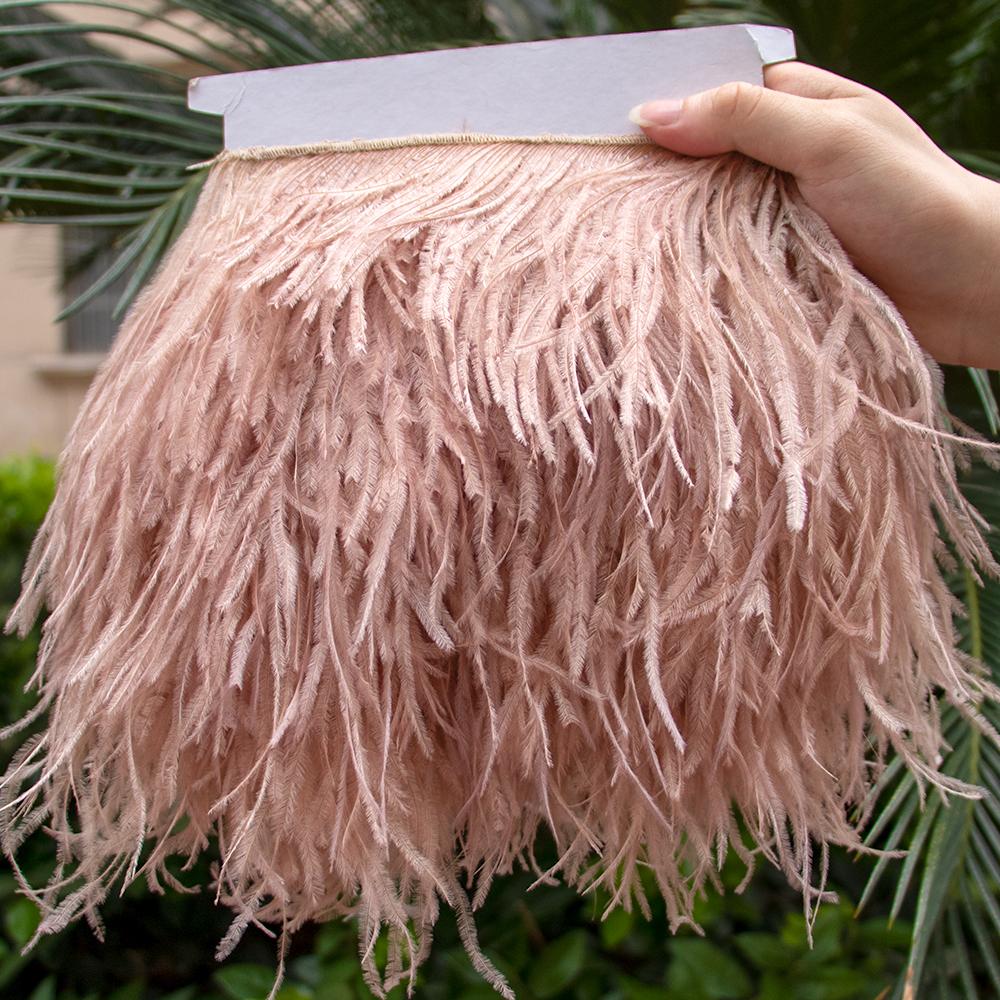 Feather1Meter Отделка из страусиных перьев 10-15/15-18/18-22 см Перья Бахрома Лента для Домашней Вечеринки Платья Шитья Свадебного Украшения Высокое Качество