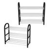 Plastic   Aluminum Metal Standing Shoe Rack DIY Shoes Storage Shelf Home Organizer