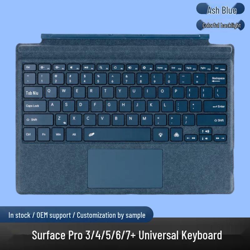 Microsoft Surface Pro Серия Тонкая Легкая Bluetooth Магнитная Клавиатура с Цветной Подсветкой
