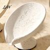 Waterproof Soap Stand Lotus Leaf Dish Holder, Self Draining Box, Luxury Bathroom Accessories Nordic Style Decorative Container, for Home Countertop