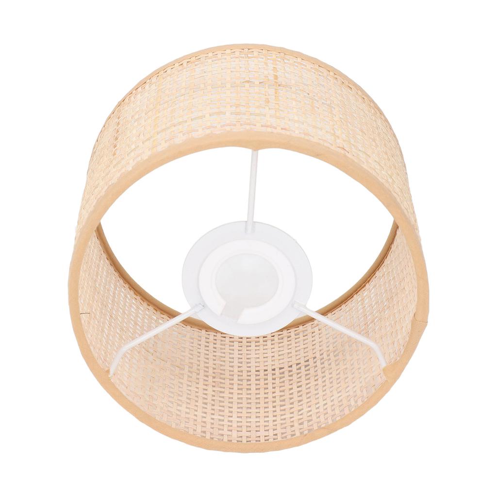 Rattan Lamp Shade Replacement Woven Basket Chandelier Vintage Hanging Table Floor Light Cover E27