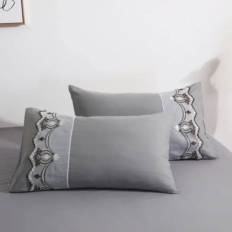 3pcs Bed Skirt Set with Ruffle Lace Anti Slip 1 8x2 0m Bed Cover Solid Mattress Dust Cover Pillowcase