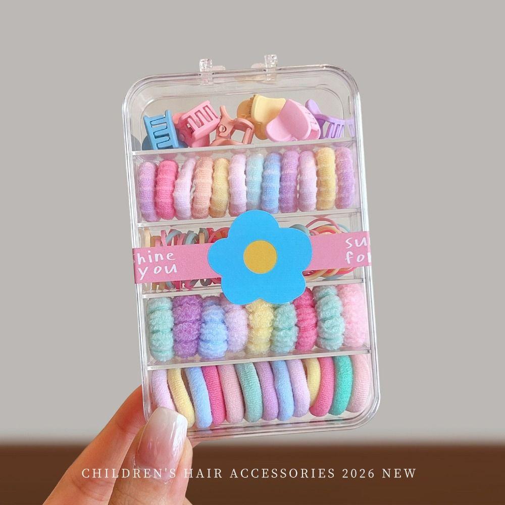 Rainbow Colors Mini Hair Bands High Elasticity No Hurt Hair Ties Thin Hair Ties For Toddler Girls
