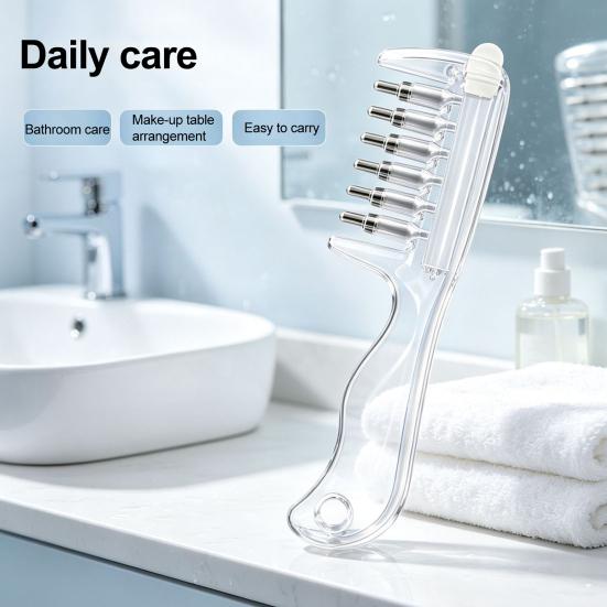 Portable Scalp Oil Dispenser 1/2Pcs Refillable Hair Applicator Comb, Leak Proof Women Comb for Growth, Massaging Men