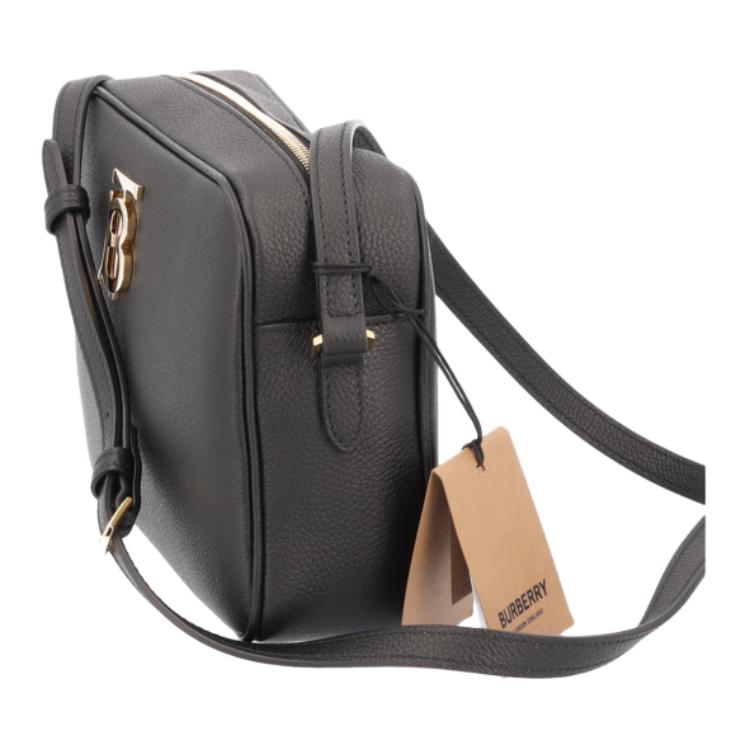 Burberry Iconic Logo Leather Camera Bag Women Shoulder Bag Black 80751581