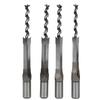4Pcs Square Hole Drill Bits Woodworking Bearing Steel Wood Drilling Tools Set 11‑12.7mm