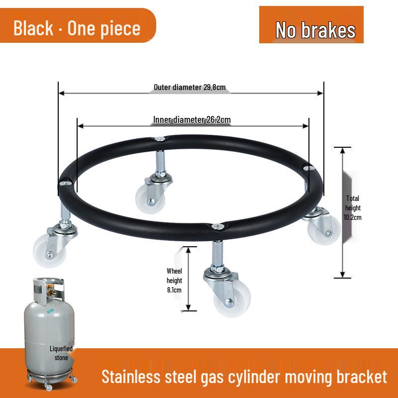 Gas Cylinder Stand with Universal Wheels for Kitchen Storage