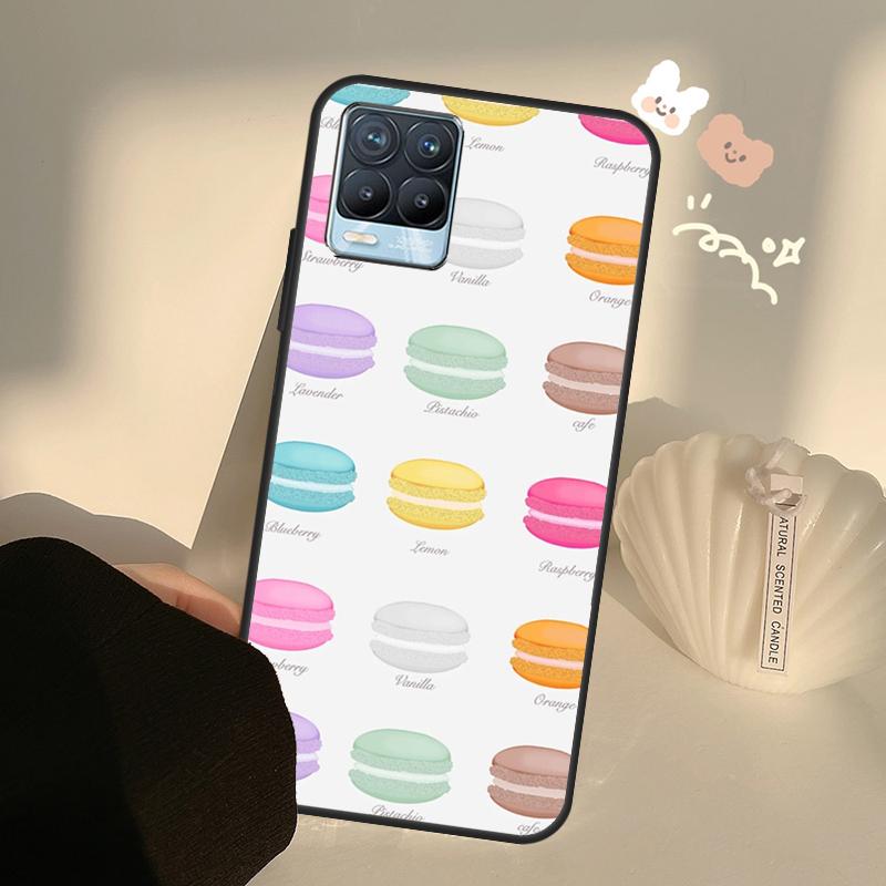 Macarons Cake Dessert Case For Realme C71 C63 C61 C55 C51 C53 C25 C65 C67 C75 11 12 13 14 15 Pro Plus GT6 GT7 Pro