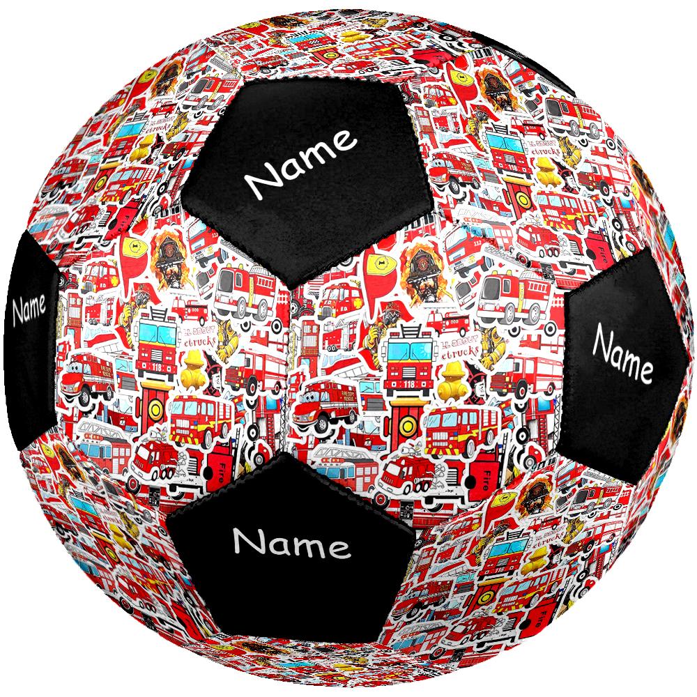 Custom Name fire truck Theme Size 5 Soccer Ball, Suitable for Both Indoor and Outdoor Matches, a Gift Suitable for Everyone.