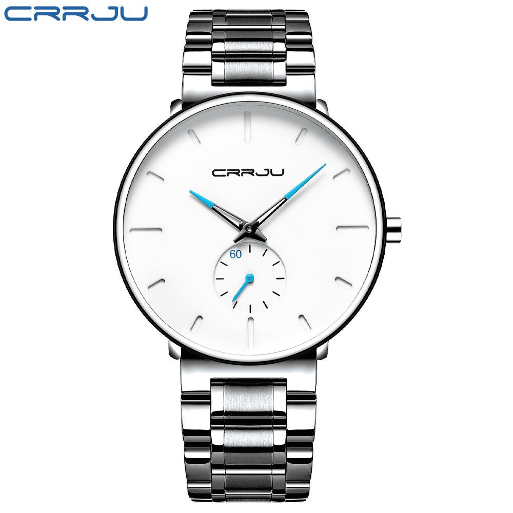 CRRJU 2150 Men's Ultra-thin Waterproof Steel Band Watch