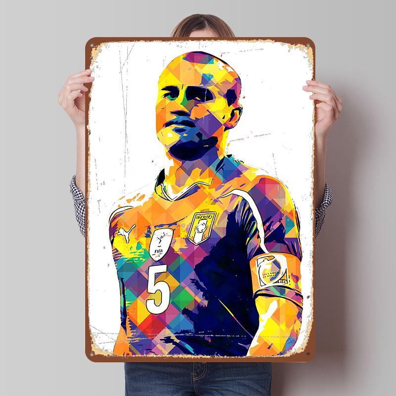 Fabio Cannavaro Printed Poster Customized Wall Art Retro Vintage Metal Tin Signs for Home Decoration Living Room Decor Men Items