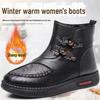 2024 Women's Winter Soft Sole Cotton Shoes - Comfortable, Warm, Plus Velvet, Flat-soled Boots for Middle-aged and Elderly Mothers