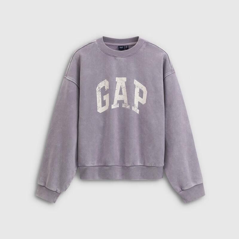 Gap Women's Printed Logo Batwing Fleece Crewneck Sweatshirt