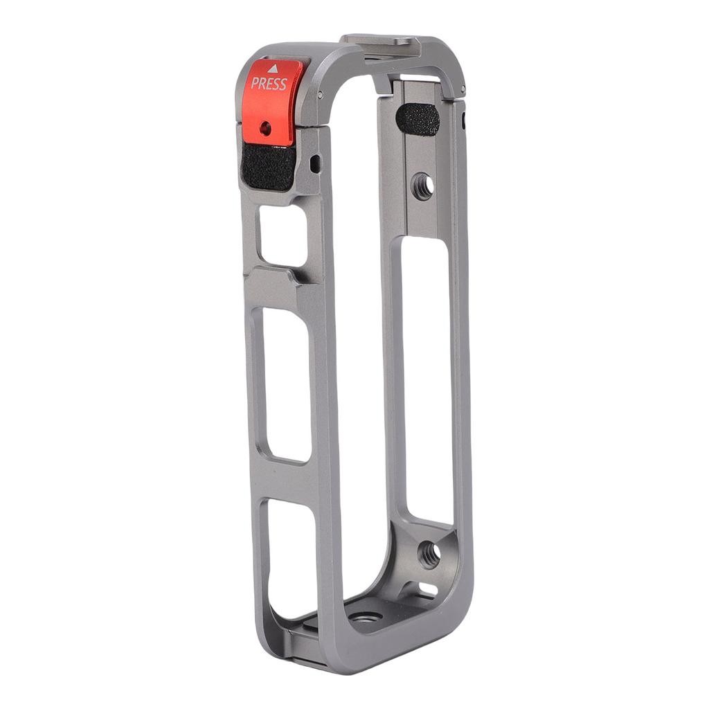 Camera Cage Fit for Insta360 X5 Action Camera Aluminum Alloy Camera Protective Frame with Lens Cap Cold Shoe 1 4 Inch