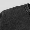 Streetwear French Bulldog Washed Black Y2K Knitted Sweater