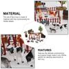 PRETYZOOM Diorama Animal Model Farm Ranch Animal Figure Set Animal Mini Scene Collection Animal Model Mini Mini Garden Decoration Model