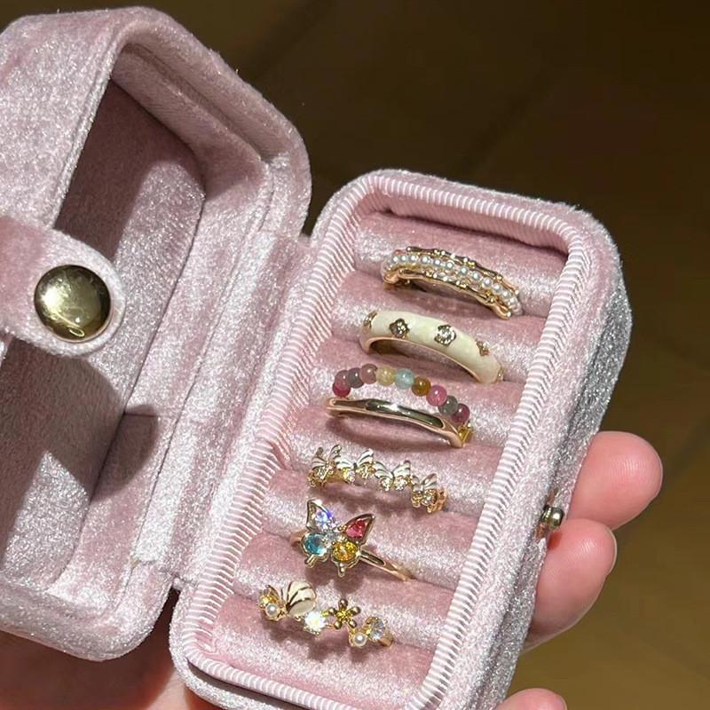 Enamel Colorful Butterfly Ring For Women Adjustable Open Design Unique And Jewelry Chic