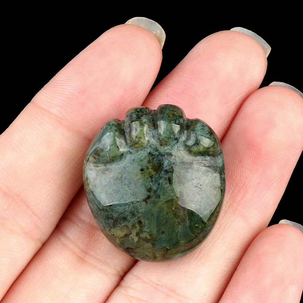 Lovely Ornaments Natural Stone Little Girl's Foot Decorative Ornament Lucky Gift Spiritual Jewelry Size 25x23mm