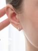 Lucore Серьги-пузырьки из серебра 925 пробы с одним щелчком