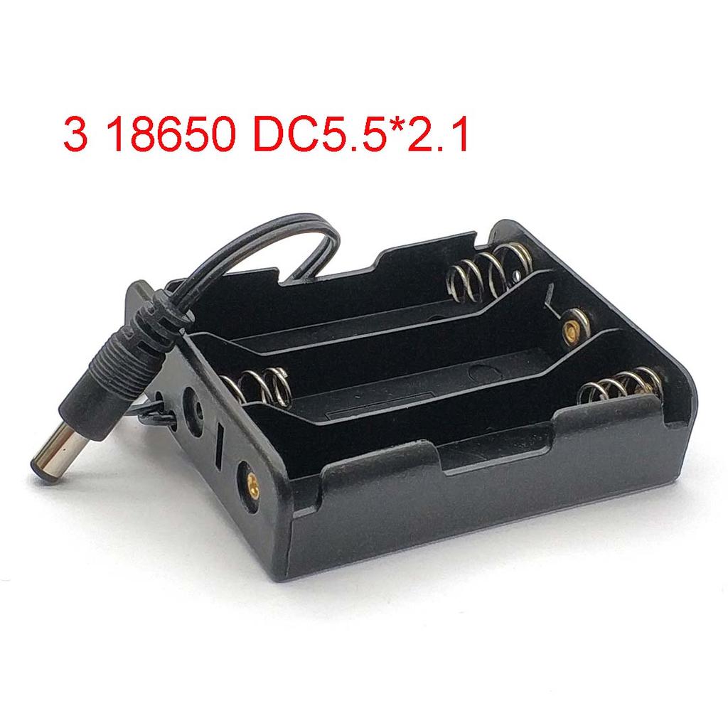 18650 Battery Storage Box Case DIY 1/2/3/4 Slot Way DIY Batteries Clip Holder Container with Wire Lead Pin