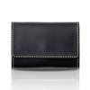Business Card Holder Genuine Leather Pass Case Card Case Tochigi Leather Black Thread Beige [Greol] Men's Men's
