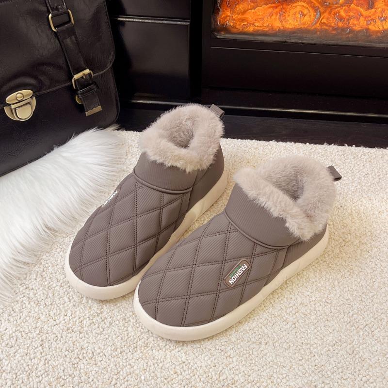 Зимние новые тапочки с каблуком-сумкой, домашние комнатные хлопковые тапочки, теплые бархатные нескользящие снегозащитные туфли на платформе, носить хлопковые туфли на улице