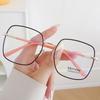 Anti-Blue Flat Glasses Women'S Literary Retro Metal Glasses Large Frame Men'S Glasses Frame