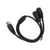 High Accuracy DIN 5 Pin Male to 2 DIN 5 Pin Female Cable Y Splitter Cable  Audio Signal Routing