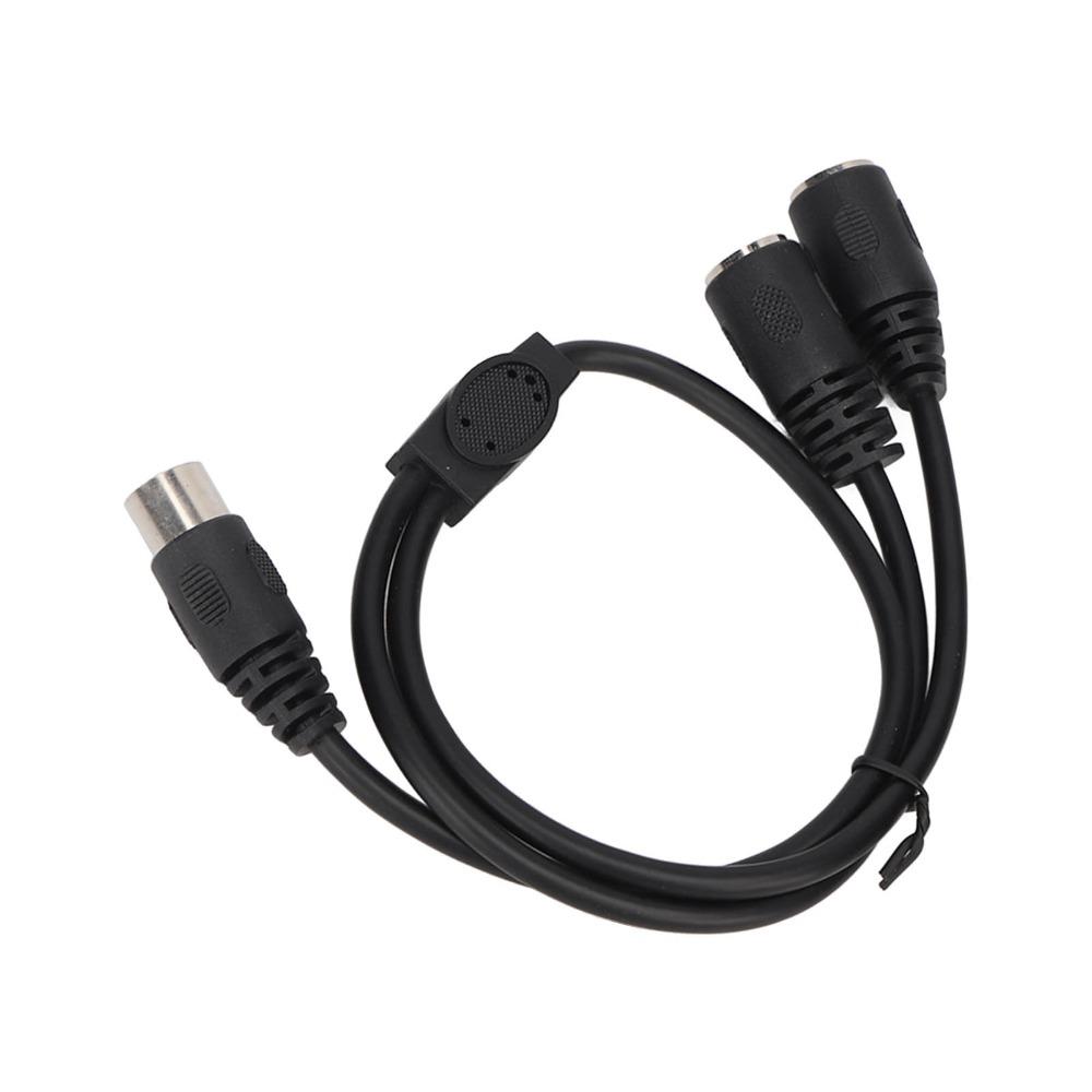 High Accuracy DIN 5 Pin Male to 2 DIN 5 Pin Female Cable Y Splitter Cable Audio Signal Routing