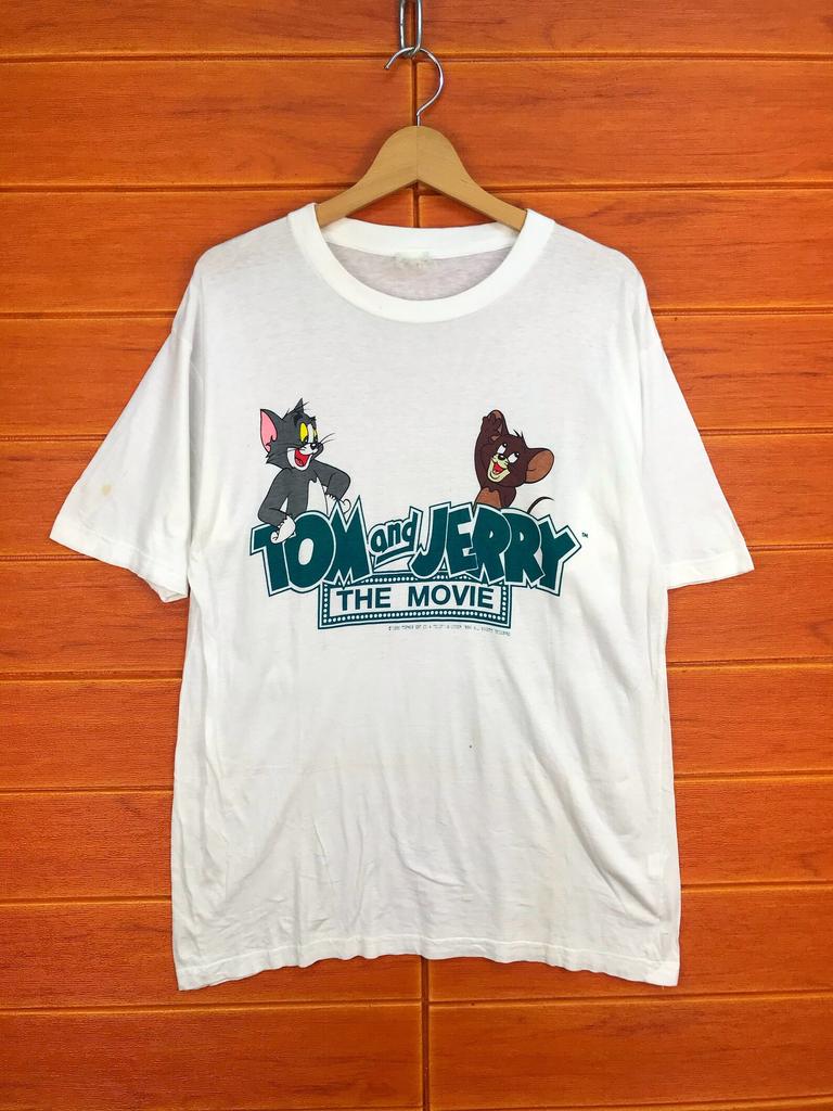 Vintage 90s Tom and Jerry Movie T-Shirt - Medium