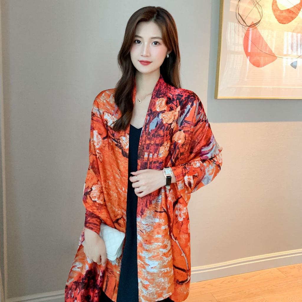 Elegant Ladies Air-conditioning Room Large Shawl Seaside Holiday Sunscreen Sarongs