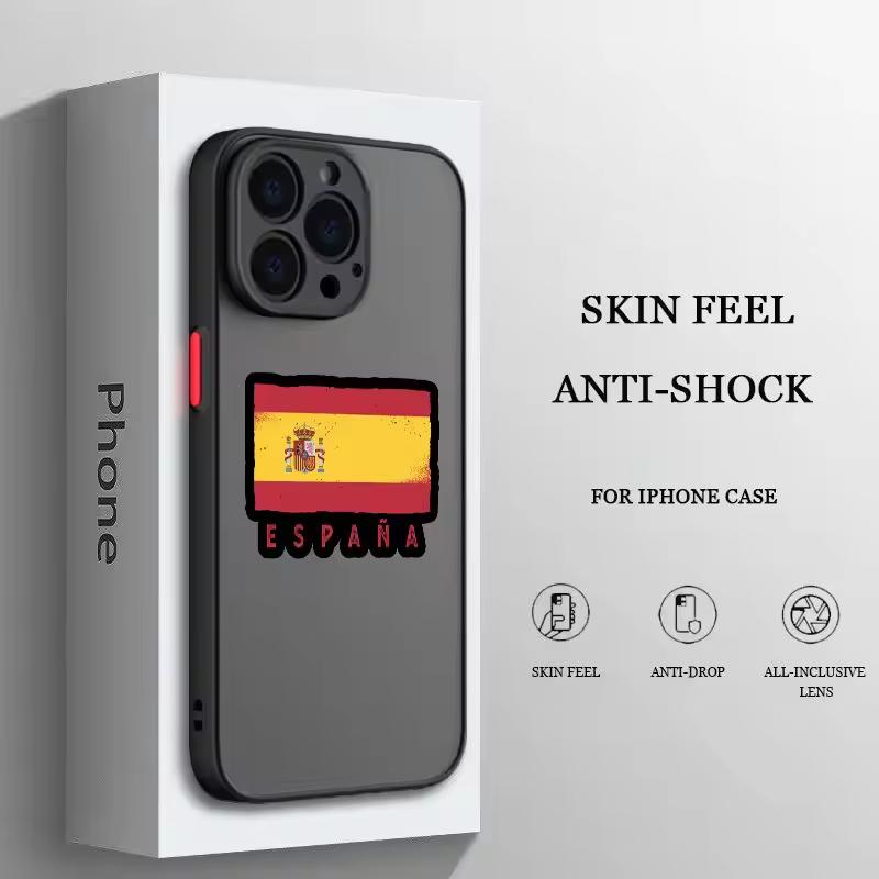 Чехол для телефона с флагом и гербом Испании для iPhone 17 Air 16 e 15 14 13 12 11 Pro Max Plus Mini SE 2020 2022