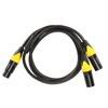 Noiseless Female to Dual Male 3 Pin XLR Audio Y Adapter Cable XLR Y Cord  Speaker Connection