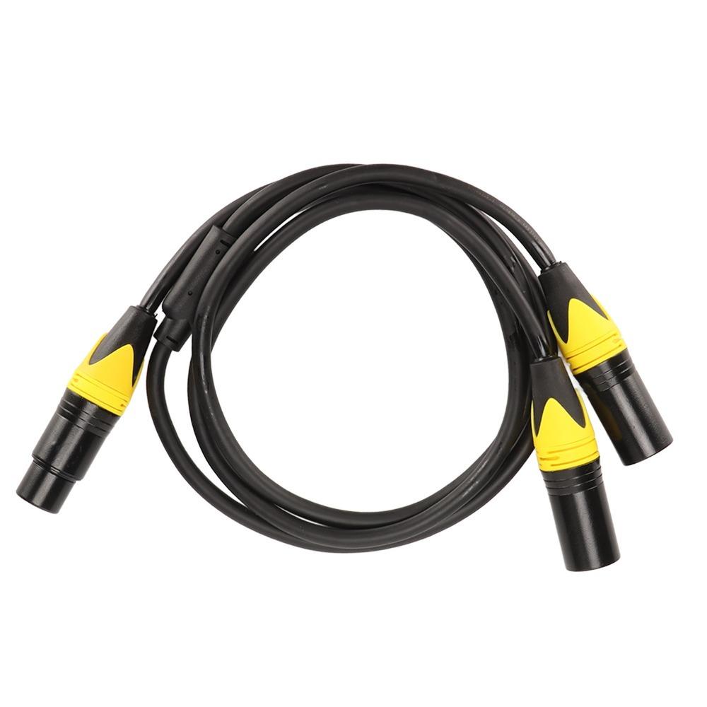 Noiseless Female to Dual Male 3 Pin XLR Audio Y Adapter Cable XLR Y Cord  Speaker Connection