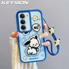 KEYSION Shockproof Case for OPPO A5 5G with Lanyard Soft Silicone Cute 3D Cartoon Doll Phone Back Cover for OPPO A5 2025