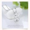 Ожерелье Ashley Jewelry, Стерлинговое серебро 925 пробы, Открытое сердце Двойное сердце Кулон, Стильное для женщин