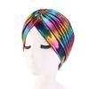 Новые Красочные Женские Мусульманские Хиджабы Внутренние Шапочки для Хиджаба Лазерные Шелковистые Перекрещенные Тюрбаны Повязки на Голову Головные Уборы Женский Мусульманский Хиджаб Шарф Платок