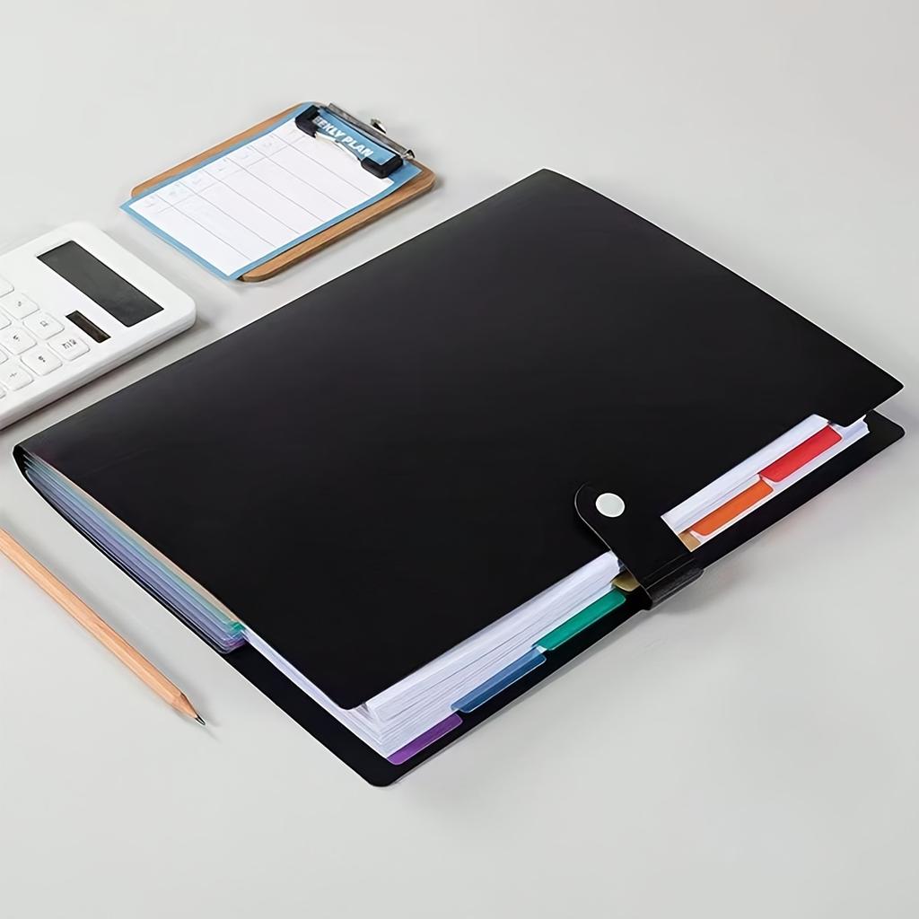 1 шт. Папка-органайзер для папок-аккордеон, цветная вставка, формат А4 - идеально подходит для школы, дома и офиса