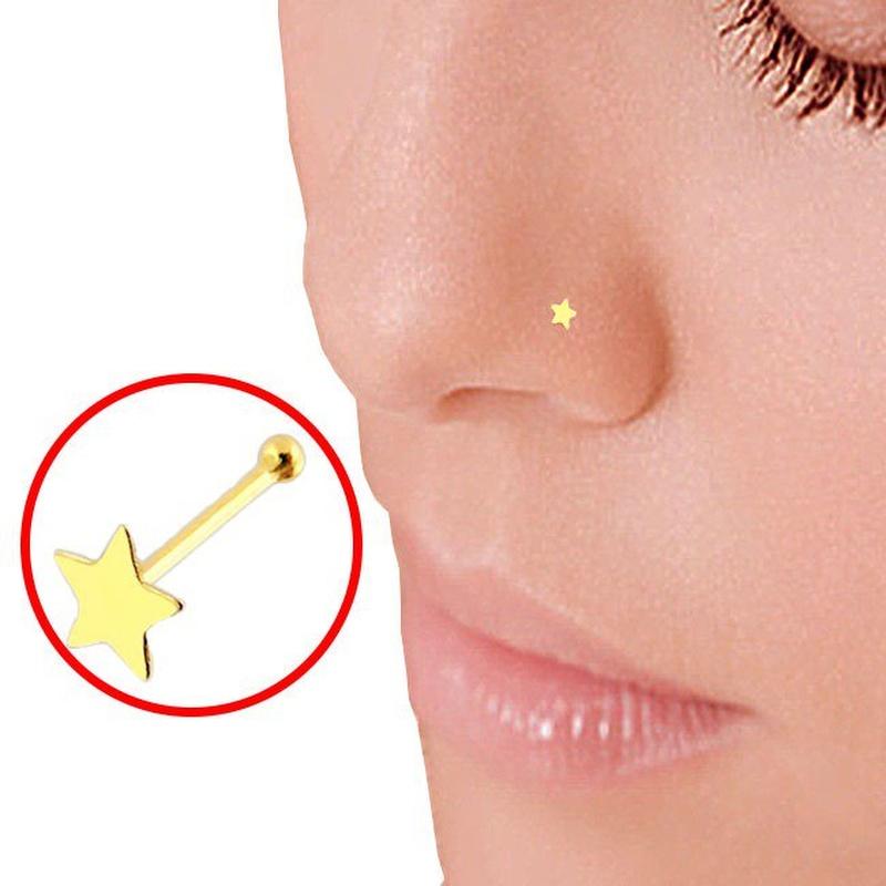 KODY PIERCING Булавка для носа со сферической головкой из 9-каратного золота - качественный пирсинг