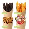 50/100PCS Disposable Paper French Fry Cup Snack Container For Party Birthdays Weddings Restaurants French Fries Ice Cream Cups
