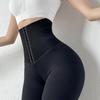 High-Waist Double-Breasted Yoga Leggings for Women - Plus Velvet, Thick, Elastic, Waist Shaper, Hip Lift