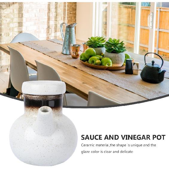 Бутылка для соевого соуса Angoily Керамическая бутылка для приправ Керамический дозатор для соевого соуса Бутылка 300 мл Японский стиль Дозатор для масла Дозатор для уксуса Соевый соус сёю