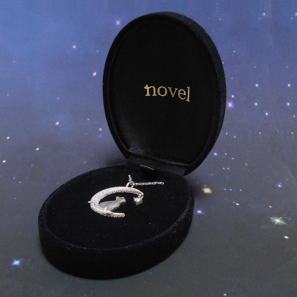 Новое ожерелье «Лунный кот» с камнем-талисманом, совместимое с камнем-талисманом июня, подарок для женщин, кошачьи аксессуары (Лунный камень)